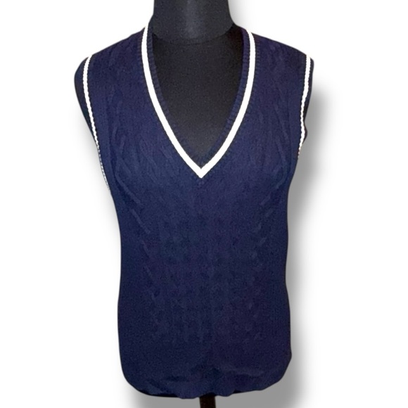 LADY HAGEN Women’s Golf Sweater Vest - XXL Navy / White - Picture 2 of 14